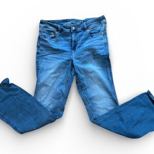 American Eagle Outfitters Womens Kick Boot Blue Jeans 14 Long